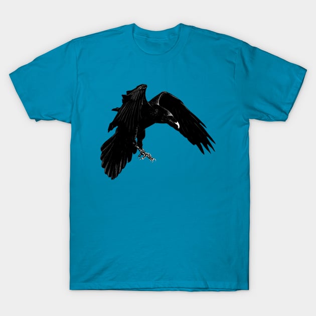 Raven #3 T-Shirt by GrizzlyVisionStudio